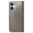 Mandala iPhone 16 leather case - Grey For Discount