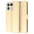 Smooth and thin premium Motorola Edge 50 Ultra   Motorola Moto X50 Ultra leather case - Gold Fashion