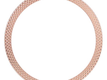 Samsung Galaxy Watch6 Classic 47mm Bezel Ring Zinc Alloy Rhombus Pattern Bezel Adhesive Frame Cover - Rose Gold Sale