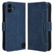 Modern-styled leather wallet case for Nothing CMF Phone 1 - Blue For Discount