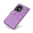 Textured OnePlus 12R   OnePlus Ace 3 leather case with strap - Light Purple For Sale