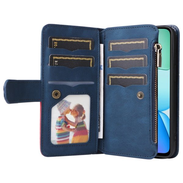 Textured Xiaomi Redmi 13   Xiaomi Redmi Note 13R leather case with strap - Blue Supply