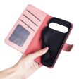 Two-color Google Pixel 9 leather flip case - Pink Fashion