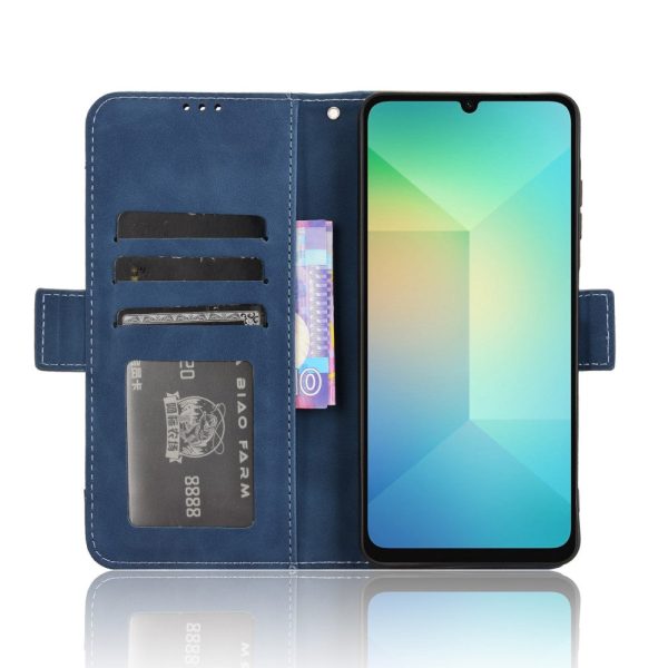 Modern-styled leather wallet case for Samsung Galaxy A06 - Blue Discount