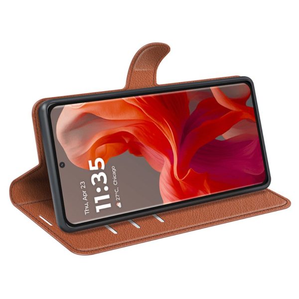 Classic Motorola Moto G85 flip case - Brown For Cheap