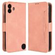 Modern-styled leather wallet case for Nothing CMF Phone 1 - Pink Hot on Sale