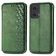 Motorola Moto G24   Motorola Moto G04 leather case with a stylish rhombus imprint - Green For Discount