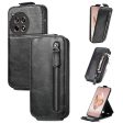 Vertical OnePlus Ace 3   OnePlus 12R flip phone case with zipper - Black Online Hot Sale