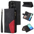 Textured Xiaomi Redmi 13   Xiaomi Redmi Note 13R leather case with strap - Black Fashion