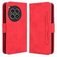 Modern-styled leather wallet case for OnePlus Ace 3 Pro - Red Online