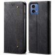 Jeans Motorola Moto G85 flip case - Black Cheap