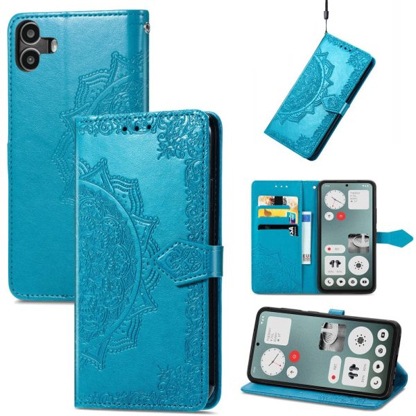 Mandala Nothing CMF Phone 1 leather case - Blue on Sale