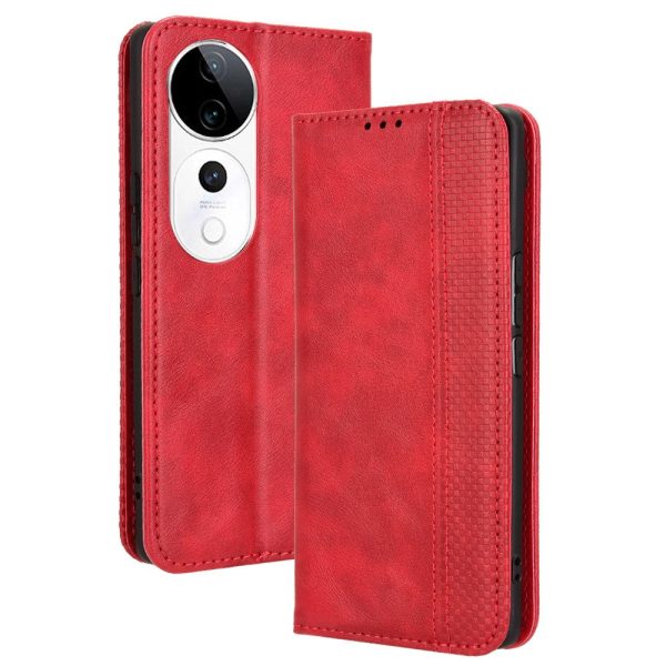 Bofink Vintage vivo S19 Pro leather case - Red Supply