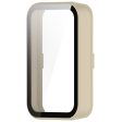 For Honor Band 9 Hard PC Watch Case Scratch Proof Cover with Tempered Glass Screen Film - Beige Discount