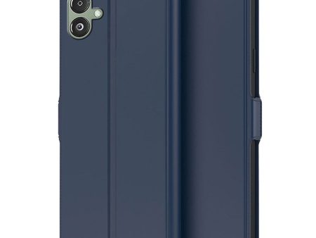 Smooth and thin premium Samsung Galaxy A06 leather case - Blue Hot on Sale