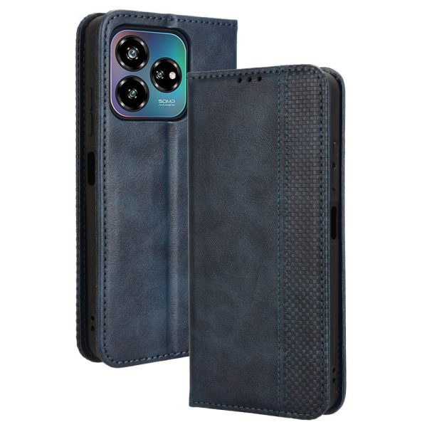 Bofink Vintage ZTE Axon 60 Lite leather case - Blue Discount