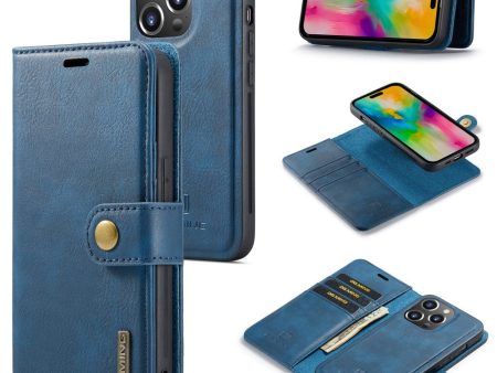 DG.MING iPhone 16 Pro Max 2-in-1 wallet case - Blue Online Hot Sale