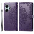 Mandala Xiaomi Redmi 13 leather case - Purple Fashion