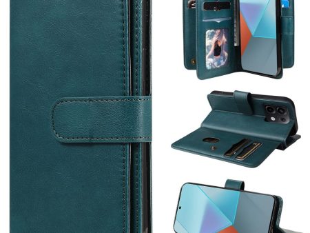 10-slot Xiaomi Poco X6   Xiaomi Redmi Note 13 Pro wallet case - Green Online now