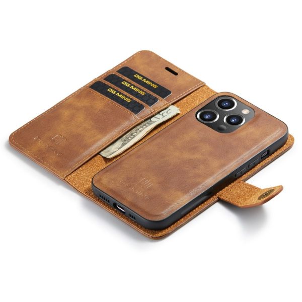 DG.MING iPhone 16 Pro Max 2-in-1 wallet case - Brown on Sale