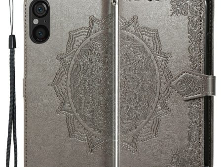 Mandala Sony Xperia 5 V leather case - Grey Supply