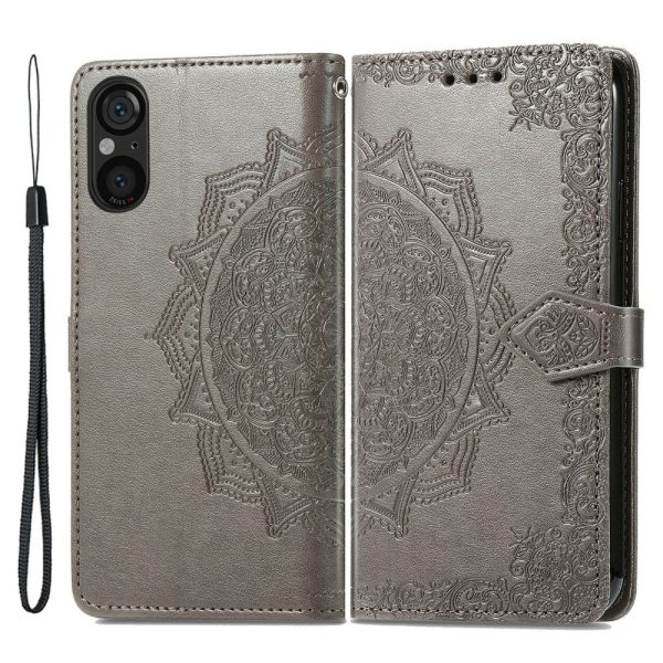 Mandala Sony Xperia 5 V leather case - Grey Supply