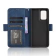 Modern-styled leather wallet case for Motorola Edge (2024) - Blue For Discount