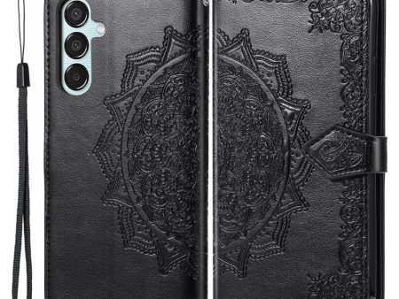 Mandala Samsung Galaxy M15 leather case - Black Sale