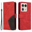 Textured Motorola Edge 50 Ultra   Motorola Moto X50 Ultra leather case with strap - Red For Cheap