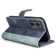 Two-color Motorola Edge (2024) leather flip case - Blue Hot on Sale