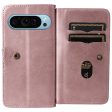 10-slot Google Pixel 9   Google Pixel 9 Pro wallet case - Rose Gold Fashion