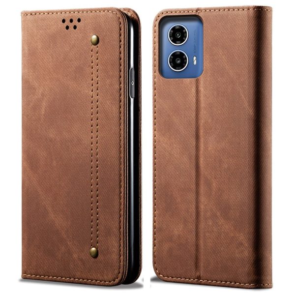 Jeans Motorola Moto G85 flip case - Coffee Online