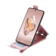 Vertical OnePlus Ace 3   OnePlus 12R flip phone case with zipper - Rose Gold Online Hot Sale