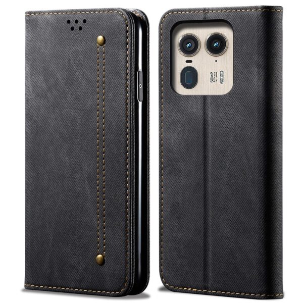 Jeans Motorola Edge 50 Ultra   Motorola Moto X50 Ultra flip case - Black Discount