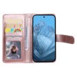 10-slot Google Pixel 9   Google Pixel 9 Pro wallet case - Rose Gold Fashion