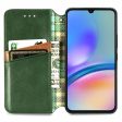 Samsung Galaxy A05s leather case with a stylish rhombus imprint - Green Online now