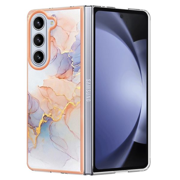 Marble design Samsung Galaxy Z Fold5 cover - Milky Way Marble White Supply