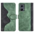 Two-color Motorola Edge (2024) leather flip case - Green Online Hot Sale