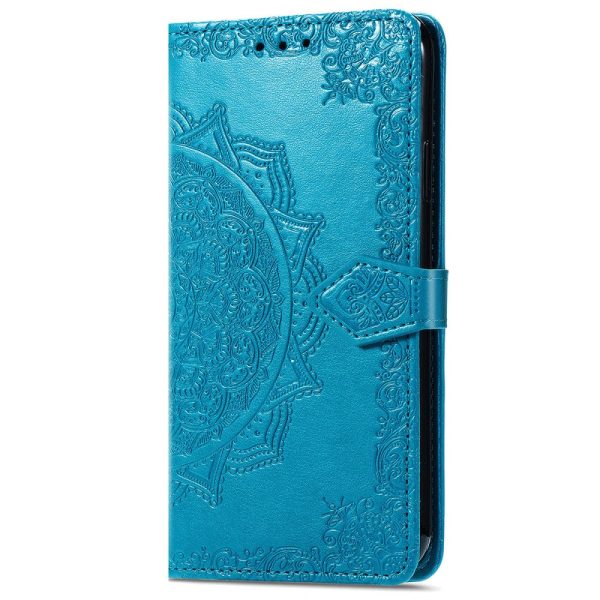 Mandala Xiaomi Redmi 13 leather case - Blue For Sale