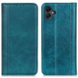 Samsung Galaxy A06 genuine leather case with magnetic closure - Green For Cheap