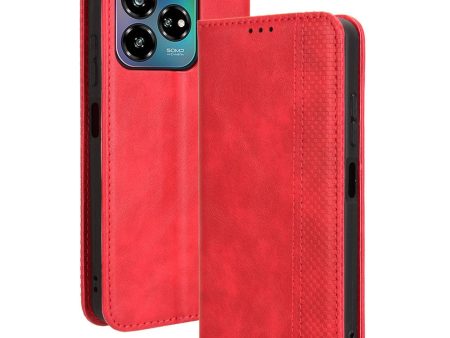 Bofink Vintage ZTE Axon 60 Lite leather case - Red Discount