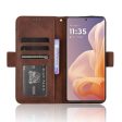 Modern-styled leather wallet case for Motorola Moto G85 - Brown Online