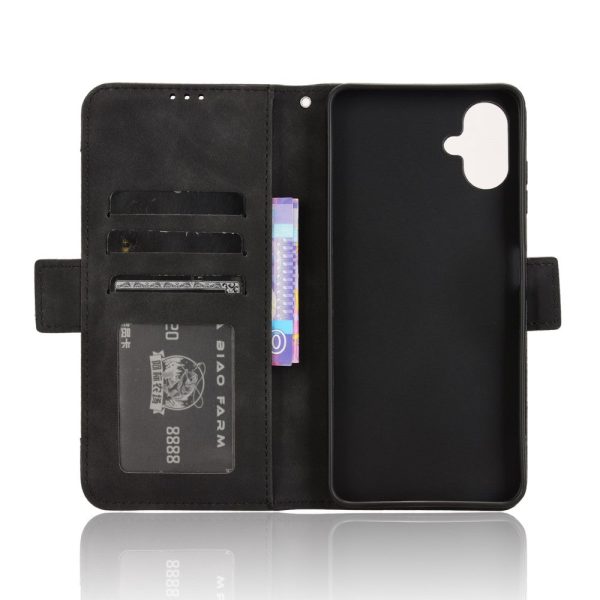 Modern-styled leather wallet case for Samsung Galaxy A06 - Black For Discount