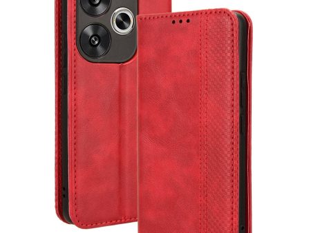 Bofink Vintage Xiaomi Redmi Turbo 3 leather case - Red Discount