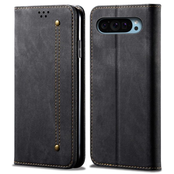 Jeans Google Pixel 9   Google Pixel 9 Pro flip case - Black For Sale