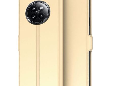 Smooth and thin premium Xiaomi Civi 4 Pro leather case - Gold Fashion