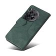 Textured OnePlus 12R leather case with strap - Green For Discount