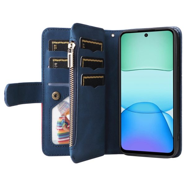 Textured Xiaomi Redmi 13   Xiaomi Redmi Note 13R leather case with strap - Blue Supply