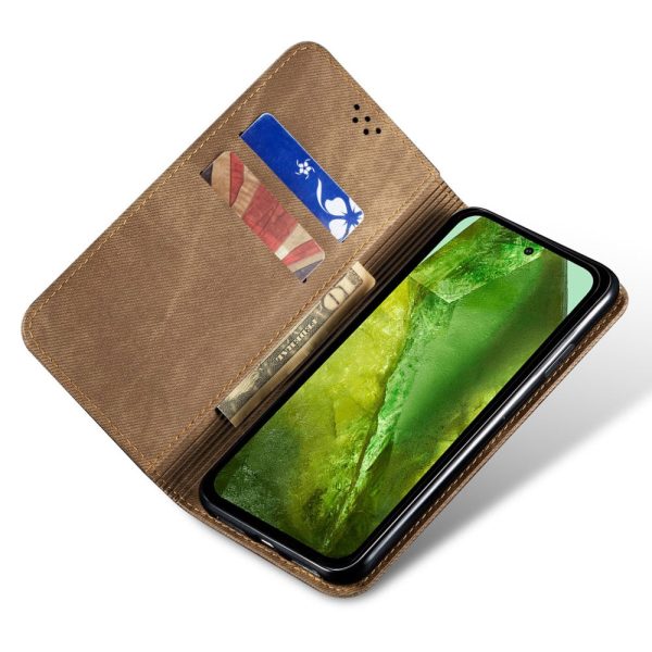 Jeans Google Pixel 9   Google Pixel 9 Pro flip case - Khaki Fashion