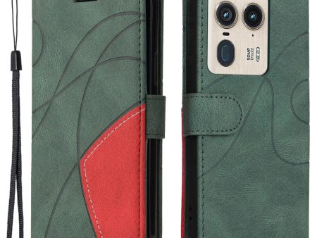 Textured Motorola Edge 50 Ultra   Motorola Moto X50 Ultra leather case with strap - Green Supply